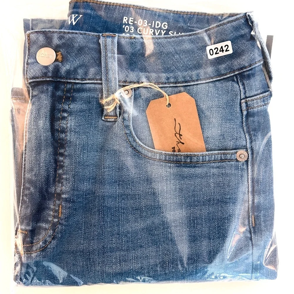 J.Crew Curvy Slim Jeans Size 28 Medium Wash Stretch Denim Classic Fit